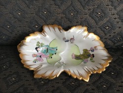 Herend chionise (csung vert) motif grape leaf bowl
