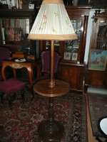 Herendi lámpaernyős gyönyörűen faragott antik fa állólámpa eladó 170 cm