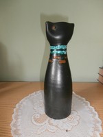 Art deco kerámia macska váza
