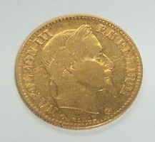 Napoleon 10 frankos arany. 1862.