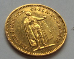 Arany 10 koronás.  1894.