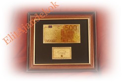 24K arany 500 EURO bankjegy - SZÍNEZVE