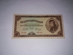 Százmillió Pengő 1946-os,Hajtatlan A-UNC  bankjegy !!