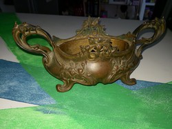Antik Francia Art Nouveau stilusú bronz asztalközép.