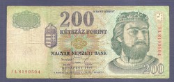 200 Forint 1998 " FA " Sorozat