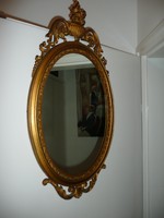Gyönyörű, régi ovális fali tükör eladó szép állapotban 78*40 cm