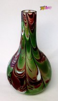 Anyagában színezett Bohemia váza WILHELM KRALIK SOHN mestermunkája, tökéletes állapotban