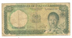 10 shillings 1966 Tanzánia