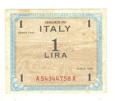 1 lira 1943 "F"-el Olaszország