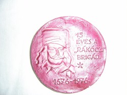 Zsolnay Fürtös György Rákóczi plakett