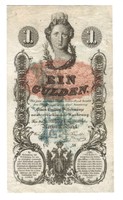 1 gulden 1858 "Ungiltig" bélyegzés Ritka