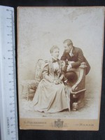 FOTÓ FOTÓGRÁFIA FÉNYKÉP RUDNYÁNSZKY BÉLA + FELESÉGE KÉP BAVARIA cca.1890