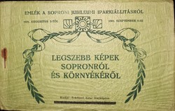 Sopron  1925 Jubileumi Iparkiállítás képeslap füzet 6 db. képeslappal