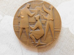 Vincze Dénes (1914-1972) bronzplakett
