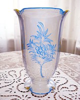 Régi, egyedi, kézzel festett Drasche porcelán váza