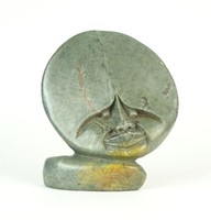 0O808 Faragott márvány fej 17.5 cm