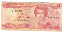 1 dollár 1986-88 Kelet-Karib államok
