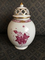 Antik Herendi, áttört fedelű Apponyi váza