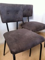 Retro, industrial,  felújított bőr szék 