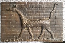 Iraq Babylon Memorial Ishtar Gate, Dragon Wall Picture Cast Bronze Size: 23cmx15cm