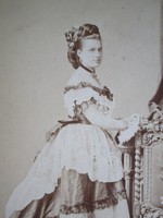 Budapest aristocratic fashion lady szathmáry priest karoly -né signed signed cdv photo circa 1880