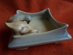 Antik porcelán kacsa itató tálka