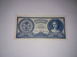  Egymilliárd Milpengős  bankjegy 1946-os Hajtatlan A-UNC állapotban  !!