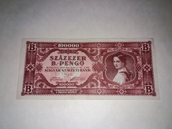 Százezer B.-Pengő 1946-os ,szép állapotú ropogós bankjegy !! 