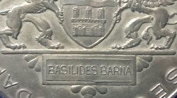 Basilides Barna nevére vert  Budapest Székesfőváros művészeti aranyérem