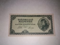 Százmillió Milpengős bankjegy  1946-os ,szép állapotban!