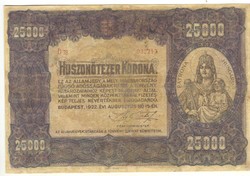 25000 korona 1922 III.