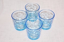 4 db kék vizes pohár  ( DBZ 00104 )