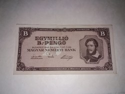 Egymillió B.- Pengő 1946-os . szép, ropogós  bankjegy !