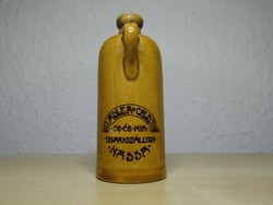 Zsolnay 100 éves nagyon ritka kis likőrös flaska ADLER KASSA szeci logóval hibátlan állapotban!