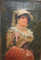 Francesco Paolo Michetti (1851-1929) Nő, olasz népviseletben