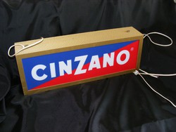  CINZANO reklám lámpa Hotel Ezüstpartból