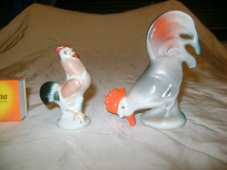 Porcelán kakas figura - két darab