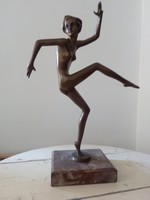 Táncoló akt bronz szobor
