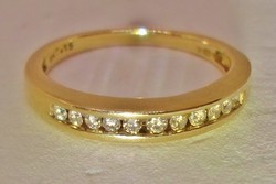 Szép antik 0,15ct brill arany gyűrű