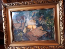 Göldner Tibor festmény szép keretben