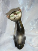 Gránit porcelán macska figura fellelt állapotában