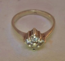 Szépséges valódi tiszta akvamarinköves  ezüstgyűrű