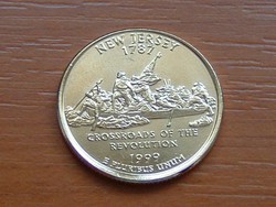USA 1/4 DOLLÁR 25 CENT NEW JERSEY 1999 D, ARANYOZOTT S+V