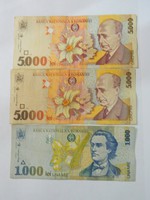 1998 Román 1000,5000 lei.