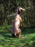 Retriever life size bronze statue