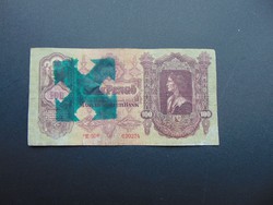 100 pengő 1930 + Nyilaskereszt Felülbélyegzés !!!  