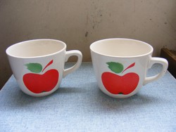 2 db Gránit piros almás csésze bögre
