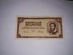 Egymillió Milpengő  1946-os ,   szépállapotú  bankjegy !