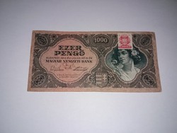 1000  Pengő 1945-ös  ,szépállapotú ropogós   bankjegy !