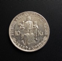 Nagyon szép ezüst 10 korona, Szlovákia 1944, 7 g.